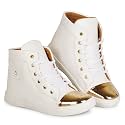 KRAFTER Comfortable Lightweight Flat High Ankle Heel Casual Sneaker Boots for Women's And Girls