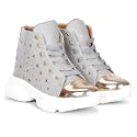 KRAFTER Comfortable Lightweight Flat High Ankle Heel Casual Sneaker Boots for Women's And Girls