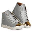 KRAFTER Comfortable Lightweight Flat High Ankle Heel Casual Sneaker Boots for Women's And Girls