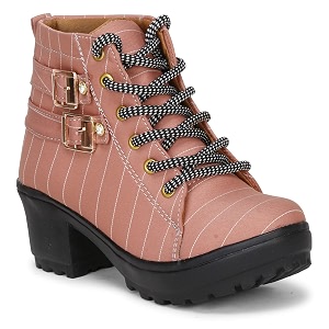 krafter women39s buckle boots  stylish faux leather high ankle boots for winter amp casual wear  comfortable amp durable