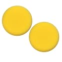 KRAFTMASTERS 2PCS Round Painting Sponge for Children W atercolor Oil Painting Art Drawing Craft Clay Pottery Sculpture Cleaning Tool (Yellow Colour)