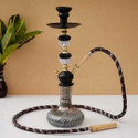 kraftynation Glass Hookah Pot 16 inch Glass Hookah (Black)