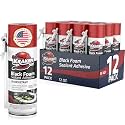 Kraken Bond Black Spray Waterfall Foam Sealant - (12x12oz) Expanding Polyurethane Pond Foam Sealer Black, UV Resistant Insulating Spray for Landscape & Exterior, Straw Use, 12 Pack
