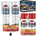 Kraken Bond Black Spray Waterfall Foam Sealant Straw Use 2x12 oz & Aquarium Silicone Sealant 2x10.1 fl. oz – Bundle for Vivarium, Terrarium, Fountain & Aquascape Background, Caulking Gun Not Included