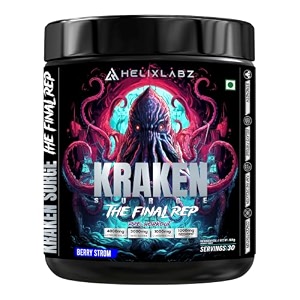 kraken pre-workout  30 servings berry storm  advanced pre-workout formula with 1000mg us patented nitrosigine  4000mg l-citrulline malate  3000mg beta-alanine  1000mg l-arginine hcl  peak performance amp endurance