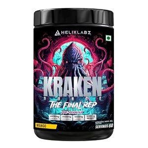 kraken pre-workout  60 servings mango  advanced pre-workout formula with 1000mg us patented nitrosigine  4000mg l-citrulline malate  3000mg beta-alanine  1000mg l-arginine hcl  peak performance amp endurance