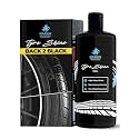 KRAKIN Tyre Shine Gel (500ml) & Microfiber Combo | Gives Tyre Wet & Glossy Look | Tyre Polish for Zero Dust Attraction & Streak-Free Black Finish