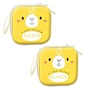 Kraptick Multipurpose Coin Pouch – Compact Zipper Purse for Coins, Cash &amp; Small Essentials Durable &amp; Stylish Fabric Mini Organizer for Daily Use (Yellow Lamb) (Pack of 2)