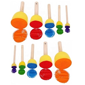kraptick sponge set  the perfect sponge paint brush for your artistic journey - ideal for stippling stenciling and sponge paint brush-mfp10-re