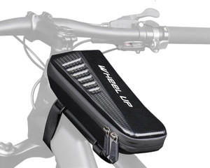 kraptick waterproof cycle front frame bag hard shell cycle storage bag black bicycle phone holder