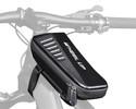 KRAPTICK Waterproof Cycle Front Frame Bag, Hard Shell Cycle Storage Bag (Black) Bicycle Phone Holder