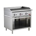 Kratos 36" Commercial Gas Radiant Charbroiler with Custom Open-Base Stainless Steel Equipment Stand, 105,000 BTU (29Y-301)