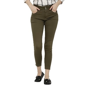 KRAUS JEANS Womens Skinny Fit Mid-Rise Crop