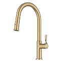 KRAUS Spot Free Brushed Brass Pull Down Kitchen Faucet KPF-2840SFBB