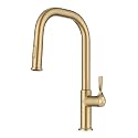 KRAUS Brushed Brass 16 in Pull Down Kitchen Faucet KPF-2841SFBB