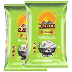 krayon occasion basmati rice - occasion premium basmati rice -pack of 2 - combo 2kgs