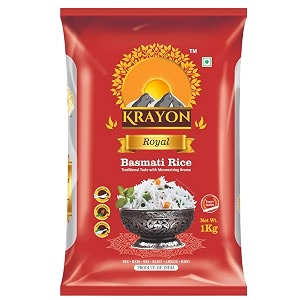 krayon royal basmati rice - royal premium basmati rice - 1kg pack