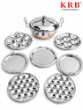 KRB,Stainless Steel Idli Cooker| BIG Idli Maker | Idli Steamer Multi kadai, Induction & Standard Idli Maker (7 Plates, 14 Idlis )