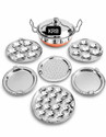 KRB,Stainless Steel Idli Cooker| BIG Idli Maker | Idli Steamer Multi kadai, Induction & Standard Idli Maker (6 Plates, 14 Idlis )