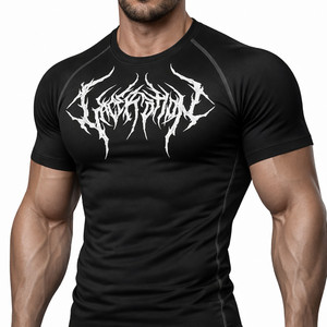 Krd Graphic Print Solid Men Round Neck