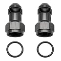 2 PCS Aluminum 8AN Female to 8AN Male Extender Fitting, AN8 extensions Adapter Connector with O ring, Black, Full Length: 41.5MM