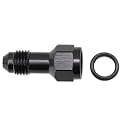 Aluminum 4AN Female to 4AN Male Extender Fitting, AN4 extensions Adapter Connector with O ring, Black, Full Length: 34 MM