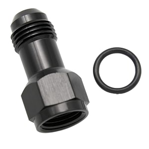 aluminum 6an female to 6an male extender fitting an6 extensions adapter connector with o ring black full length 375mm