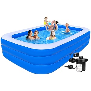 swimming pool 10-feet best way big size swimming pool for home inflatable bath tubs for adults spa swimming bath tub with electric pump 120x 7234x2434 inch