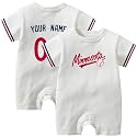KREDE Baby Clothes Unisex White Bodysuit Rompers Custom Name Number for Baby Boys