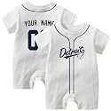 KREDE Baby Clothes Unisex White Bodysuit Rompers Custom Name Number for Baby Boys