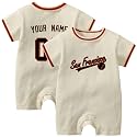 KREDE Baby Clothes Unisex White Bodysuit Rompers Custom Name Number for Baby Boys