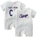 KREDE Baby Clothes Unisex White Bodysuit Rompers Custom Name Number for Baby Boys