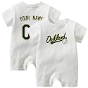 KREDE Baby Clothes Unisex White Bodysuit Rompers Custom Name Number for Baby Boys
