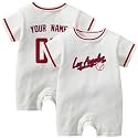 KREDE Baby Clothes Unisex White Bodysuit Rompers Custom Name Number for Baby Boys
