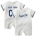 KREDE Baby Clothes Unisex White Bodysuit Rompers Custom Name Number for Baby Boys