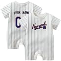 KREDE Baby Clothes Unisex White Bodysuit Rompers Custom Name Number for Baby Boys