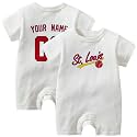 KREDE Baby Clothes Unisex White Bodysuit Rompers Custom Name Number for Baby Boys