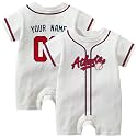 KREDE Baby Clothes Unisex White Bodysuit Rompers Custom Name Number for Baby Boys