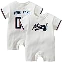 KREDE Baby Clothes Unisex White Bodysuit Rompers Custom Name Number for Baby Boys