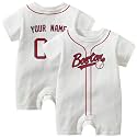 KREDE Baby Clothes Unisex White Bodysuit Rompers Custom Name Number for Baby Boys