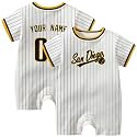 KREDE Baby Clothes Unisex White Bodysuit Rompers Custom Name Number for Baby Boys