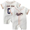 KREDE Baby Clothes Unisex White Bodysuit Rompers Custom Name Number for Baby Boys