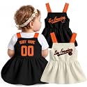 KREDE Baby Girl Clothes Custom Baby Strap Dress with Number Name for Baby Girl Gifts