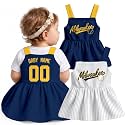 KREDE Baby Girl Clothes Custom Baby Strap Dress with Number Name for Baby Girl Gifts