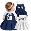 KREDE Baby Girl Clothes Custom Baby Strap Dress with Number Name for Baby Girl Gifts