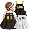 KREDE Baby Girl Clothes Custom Baby Strap Dress with Number Name for Baby Girl Gifts