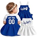 KREDE Baby Girl Clothes Custom Baby Strap Dress with Number Name for Baby Girl Gifts