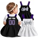 KREDE Baby Girl Clothes Custom Baby Strap Dress with Number Name for Baby Girl Gifts