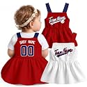 KREDE Baby Girl Clothes Custom Baby Strap Dress with Number Name for Baby Girl Gifts