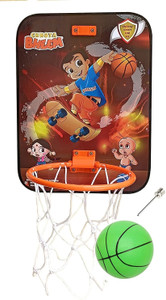kredzstay basket ball kit for kids playing indoor outdoor basket ball hanging board with rubber ball sports ball may vary  100 made in india recieverd any one pattern basketball basketball